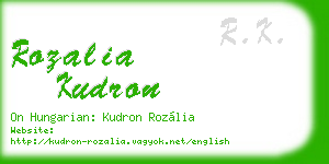 rozalia kudron business card
